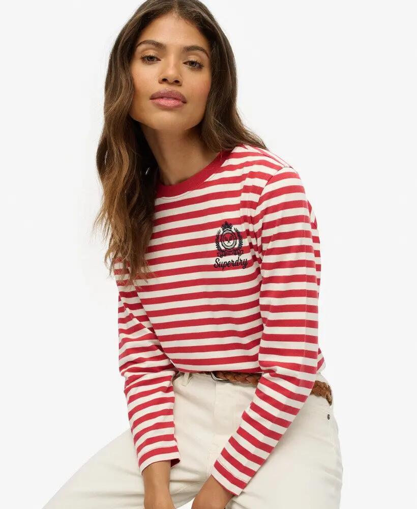 superdry Country Club Top riscas manga longa – corte boxy 2/6