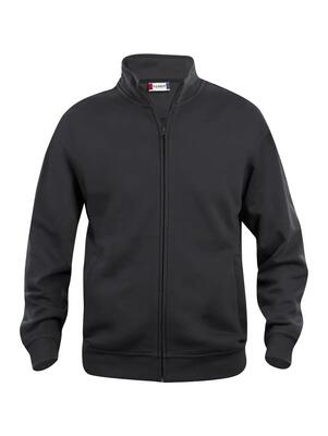 clique Basic Cardigan Junior in felpa nera con zip tono su tono – black