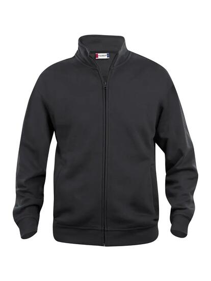 clique Basic Cardigan Junior in felpa nera con zip tono su tono – black