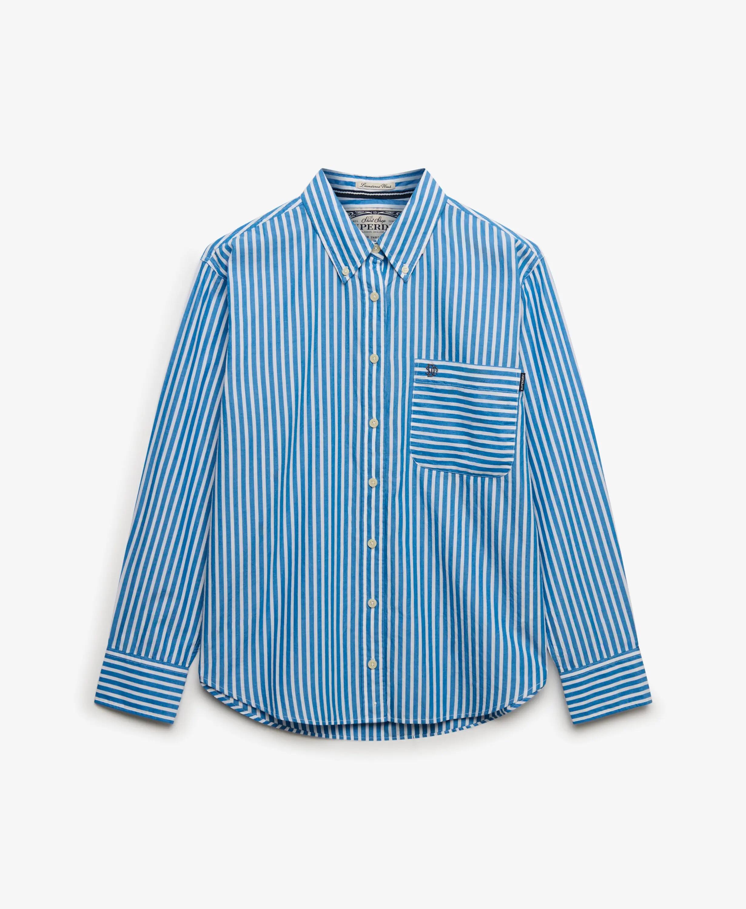 superdry Camicia Poplin Relaxed manica lunga in cotone biologico 7/7