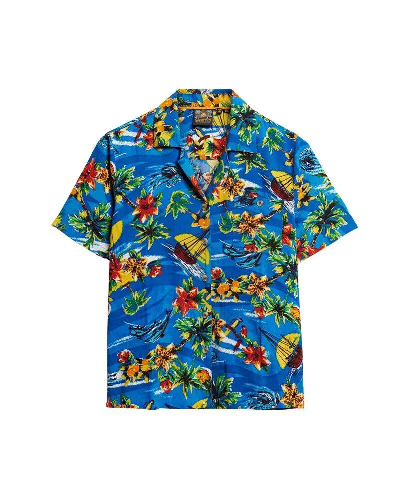 superdry Camisa Beach Resort de viscosa con estampado Blue Dolphin Ocean 6/6