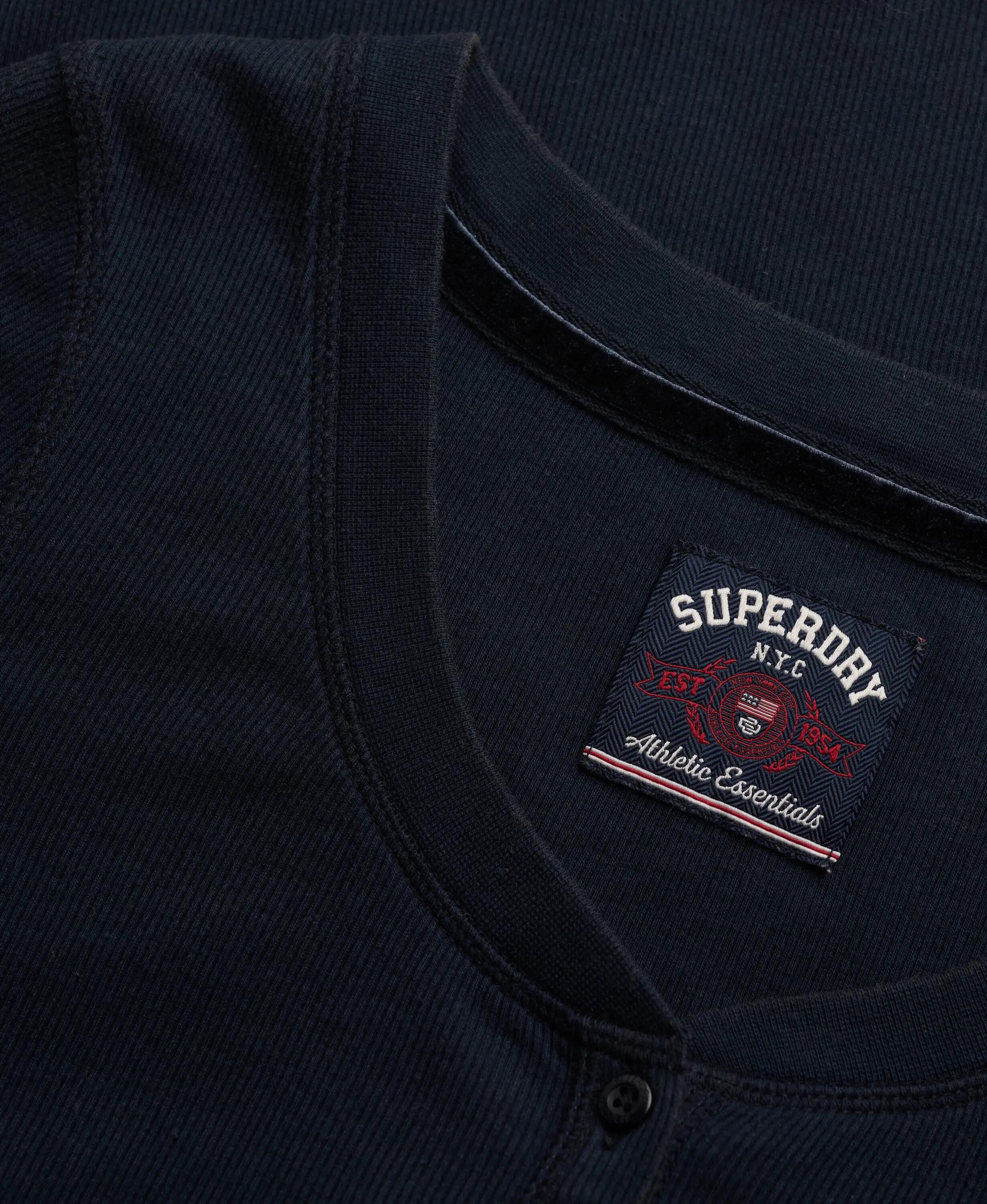 superdry Top manica lunga Athletic Button Down slim – ECLIPSE NAVY 6/7