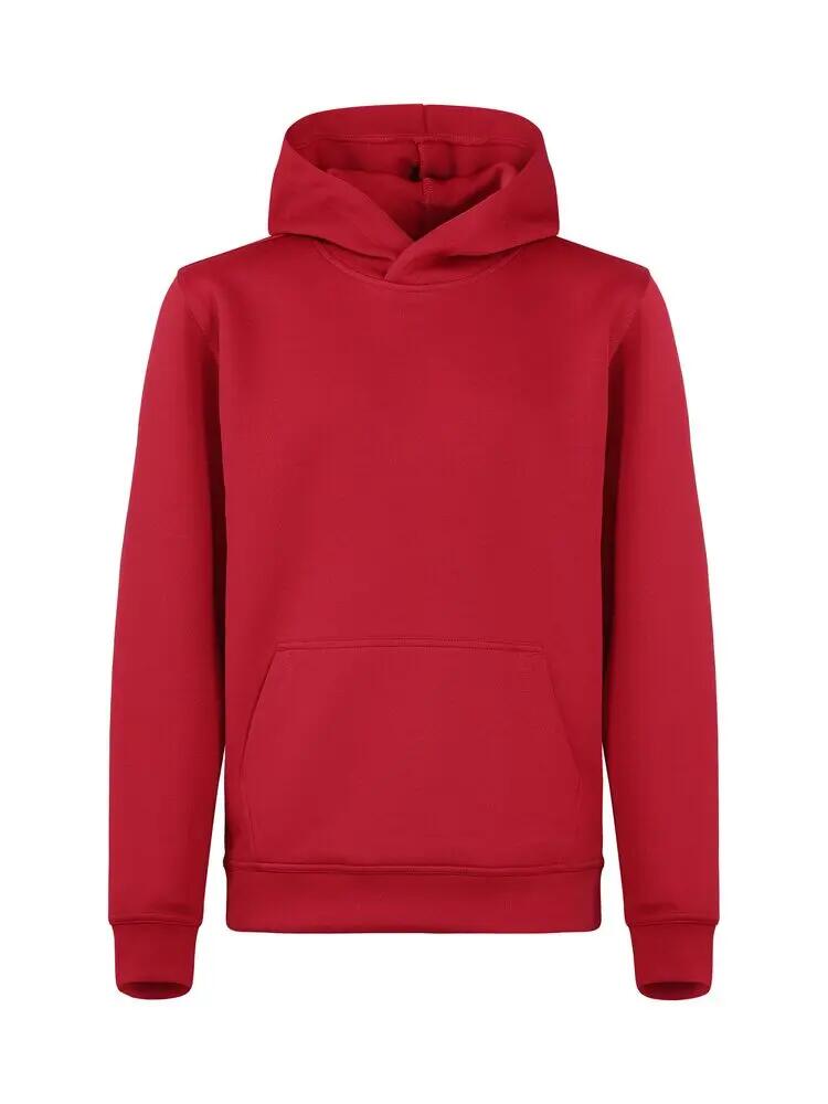 clique Miami Hoody Junior - Felpa con cappuccio rossa in cotone e poliestere 1/4