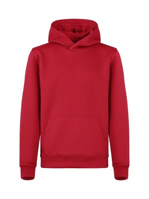 clique Miami Hoody Junior - Felpa con cappuccio rossa in cotone e poliestere