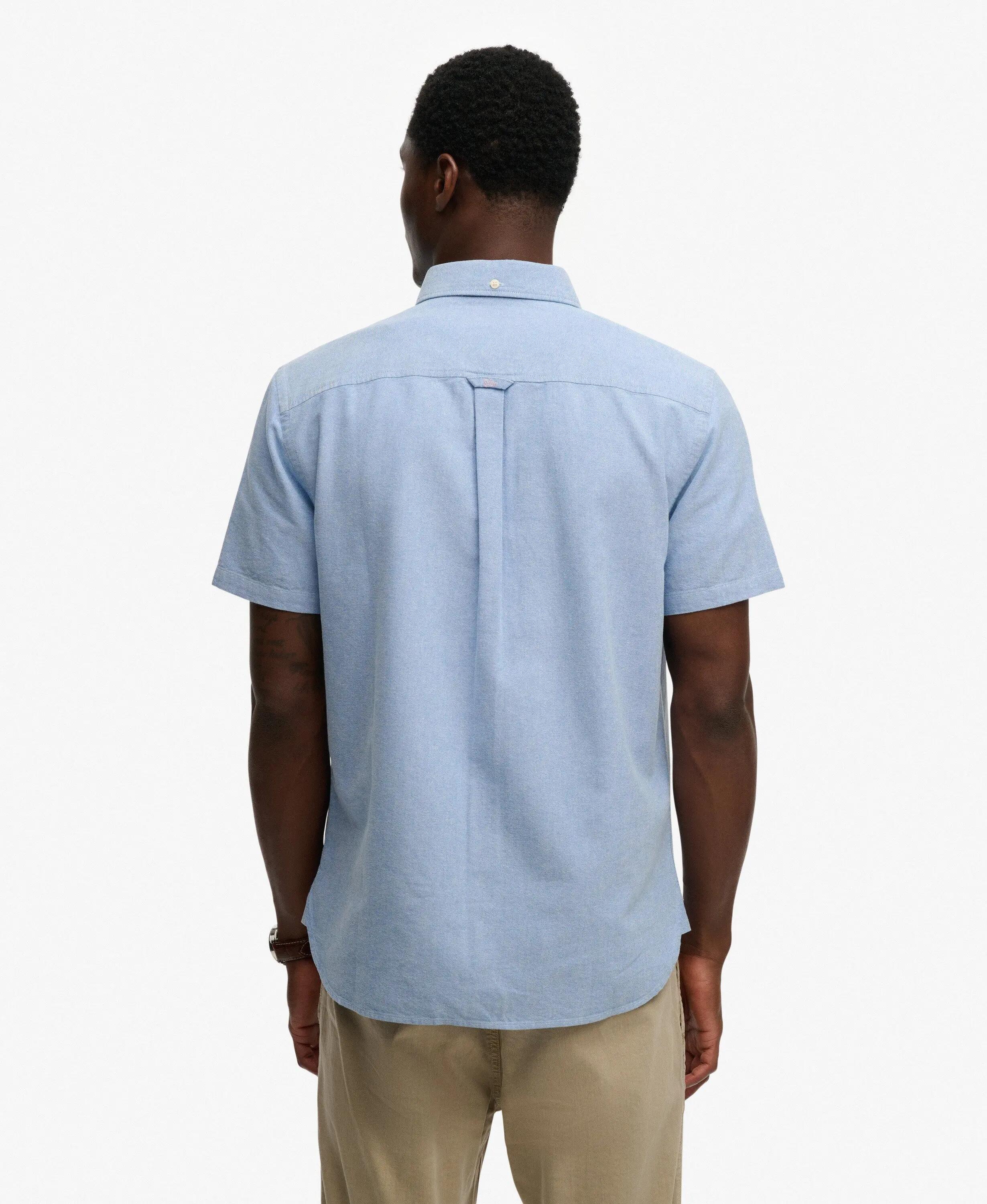 superdry Koszula Preppy Oxford krótki rękaw z bawełny organicznej 5/6