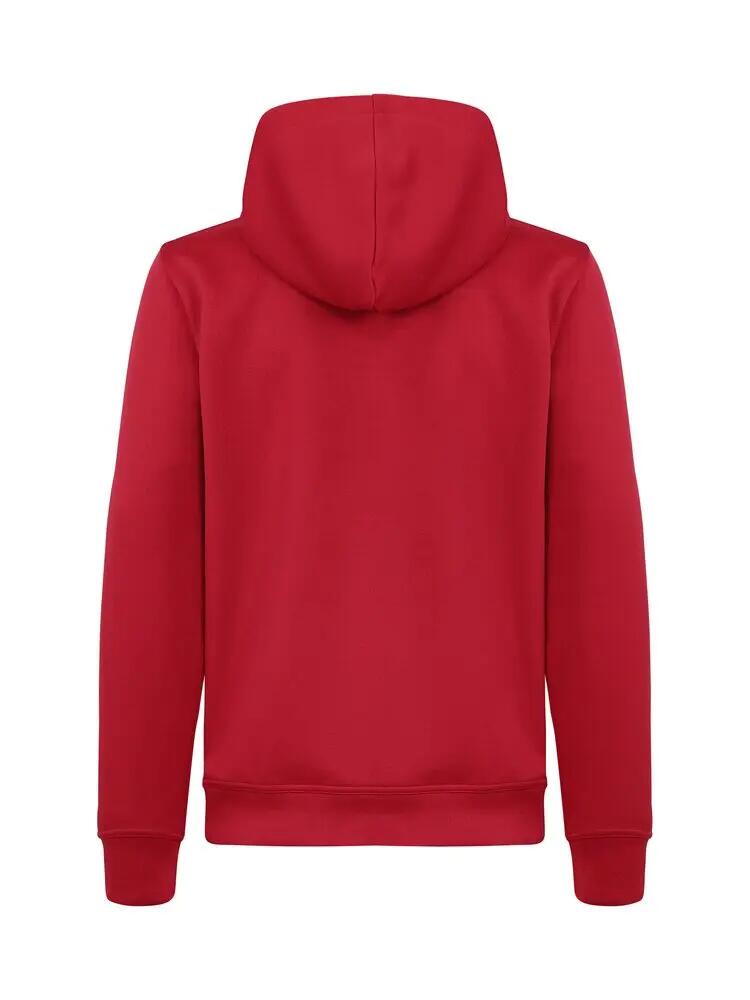 clique Miami Hoody Junior - Felpa con cappuccio rossa in cotone e poliestere 4/4