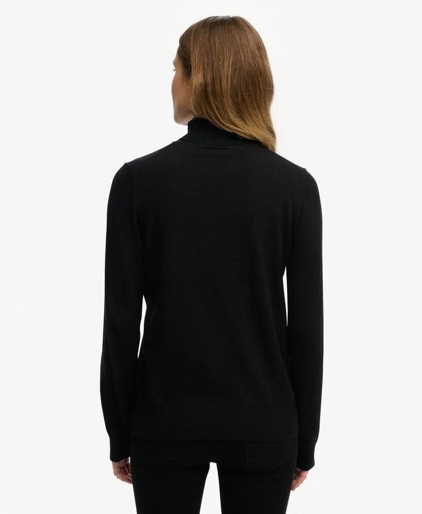 superdry Pull col roulé Classic Turtle Neck slim fit – Black 5/6
