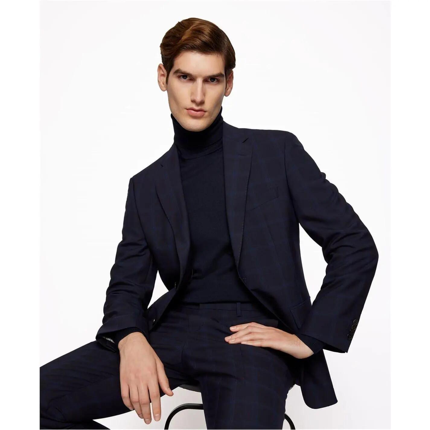 Pull MUSSOP Homme (Bleu Foncé) 4/5