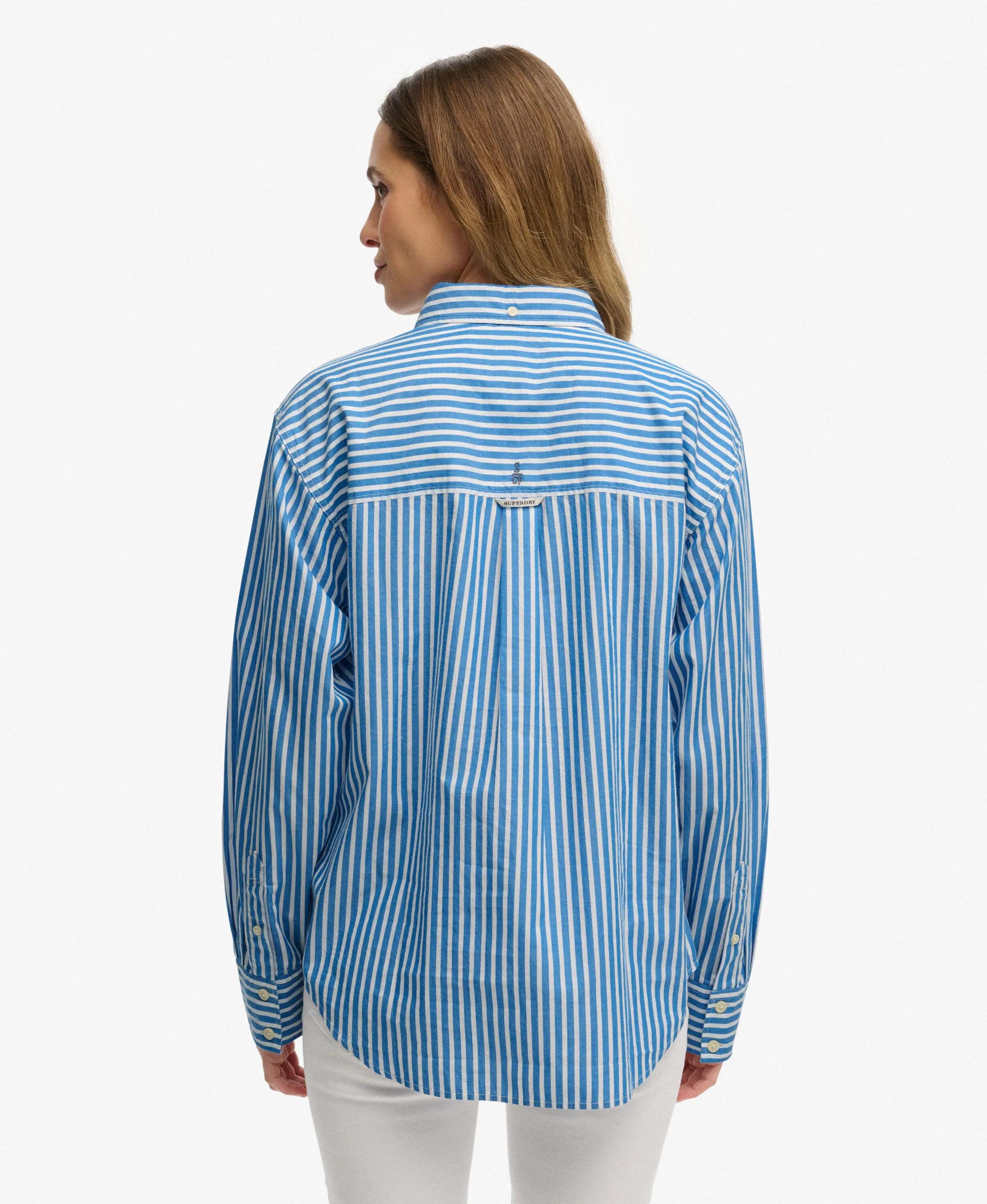 superdry Camicia Poplin Relaxed manica lunga in cotone biologico 5/7
