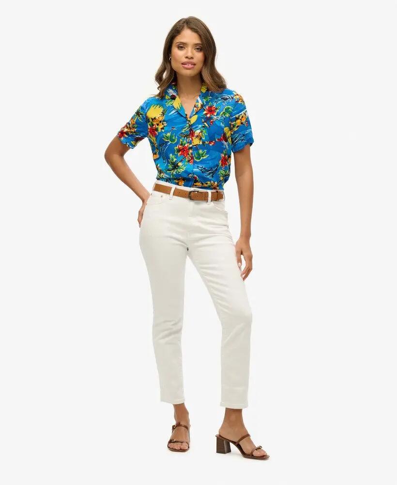 superdry Camisa Beach Resort de viscosa con estampado Blue Dolphin Ocean 2/6
