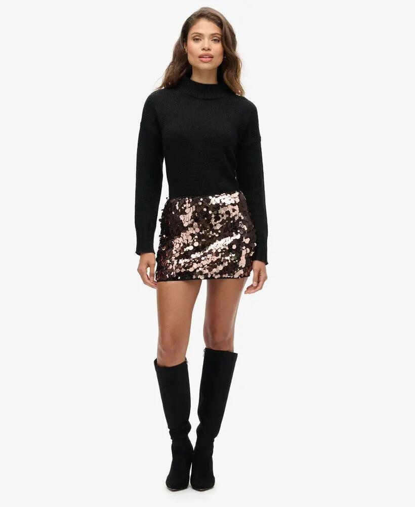 superdry Maglione Essential Mock Neck - Nero 2/6