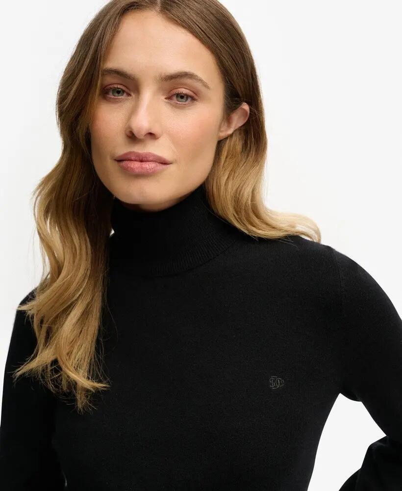 superdry Pull col roulé Classic Turtle Neck slim fit – Black 4/6
