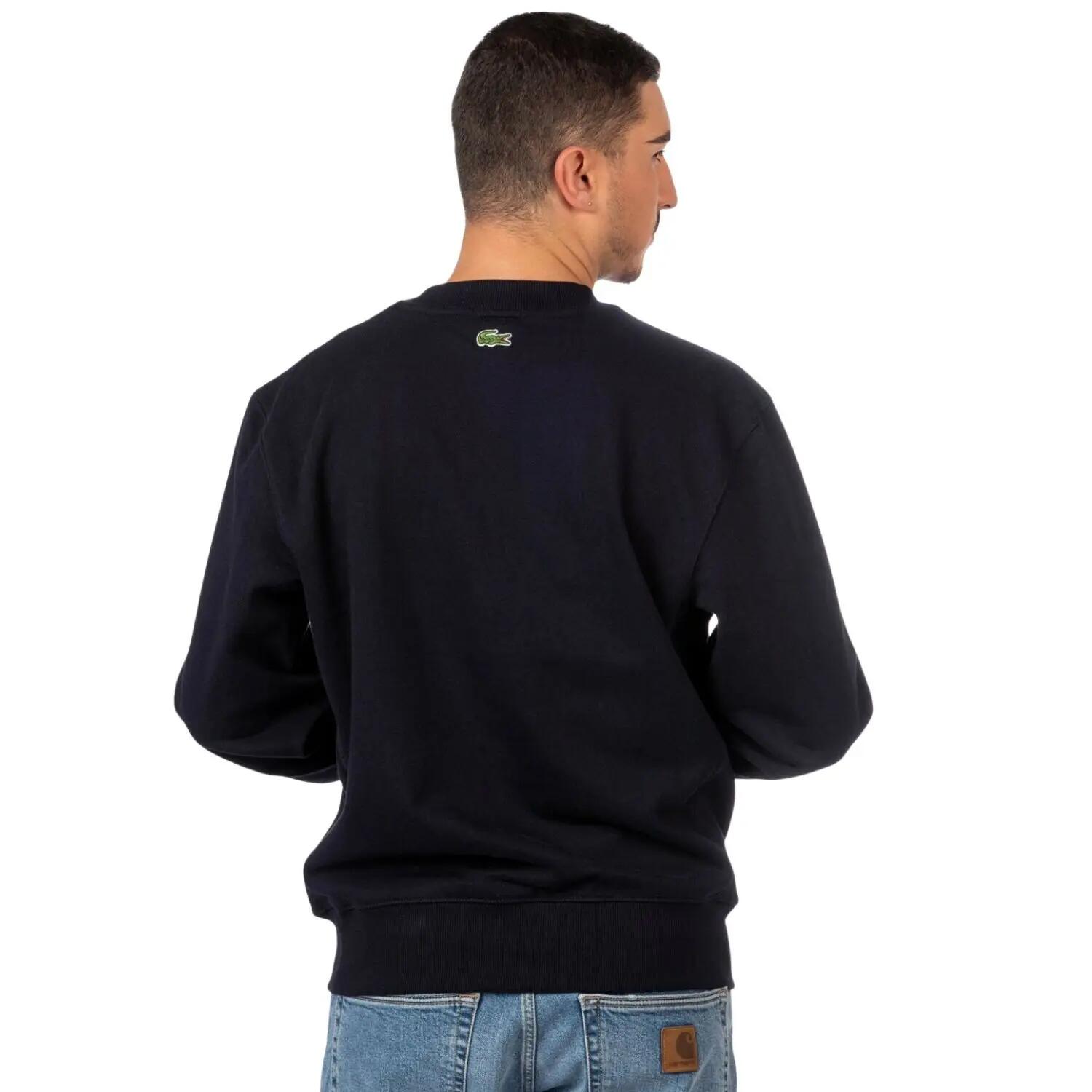 Sweatshirt Unisexe Classique Bleu Marine Lacoste 7582 4/7