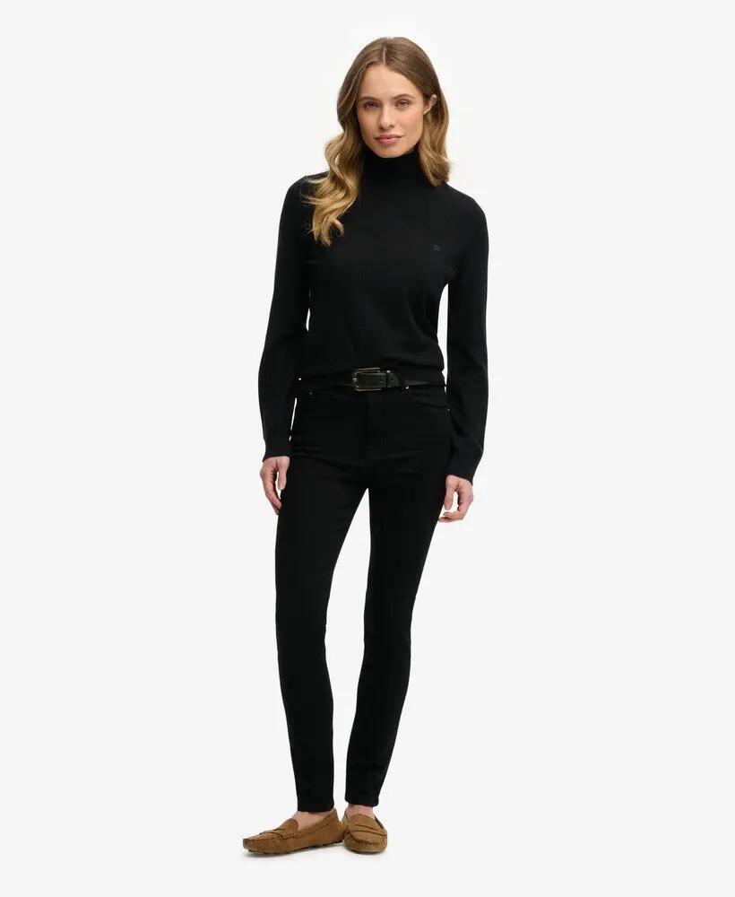 superdry Pull col roulé Classic Turtle Neck slim fit – Black 3/6