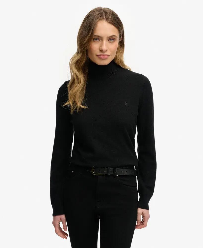 superdry Pull col roulé Classic Turtle Neck slim fit – Black 2/6