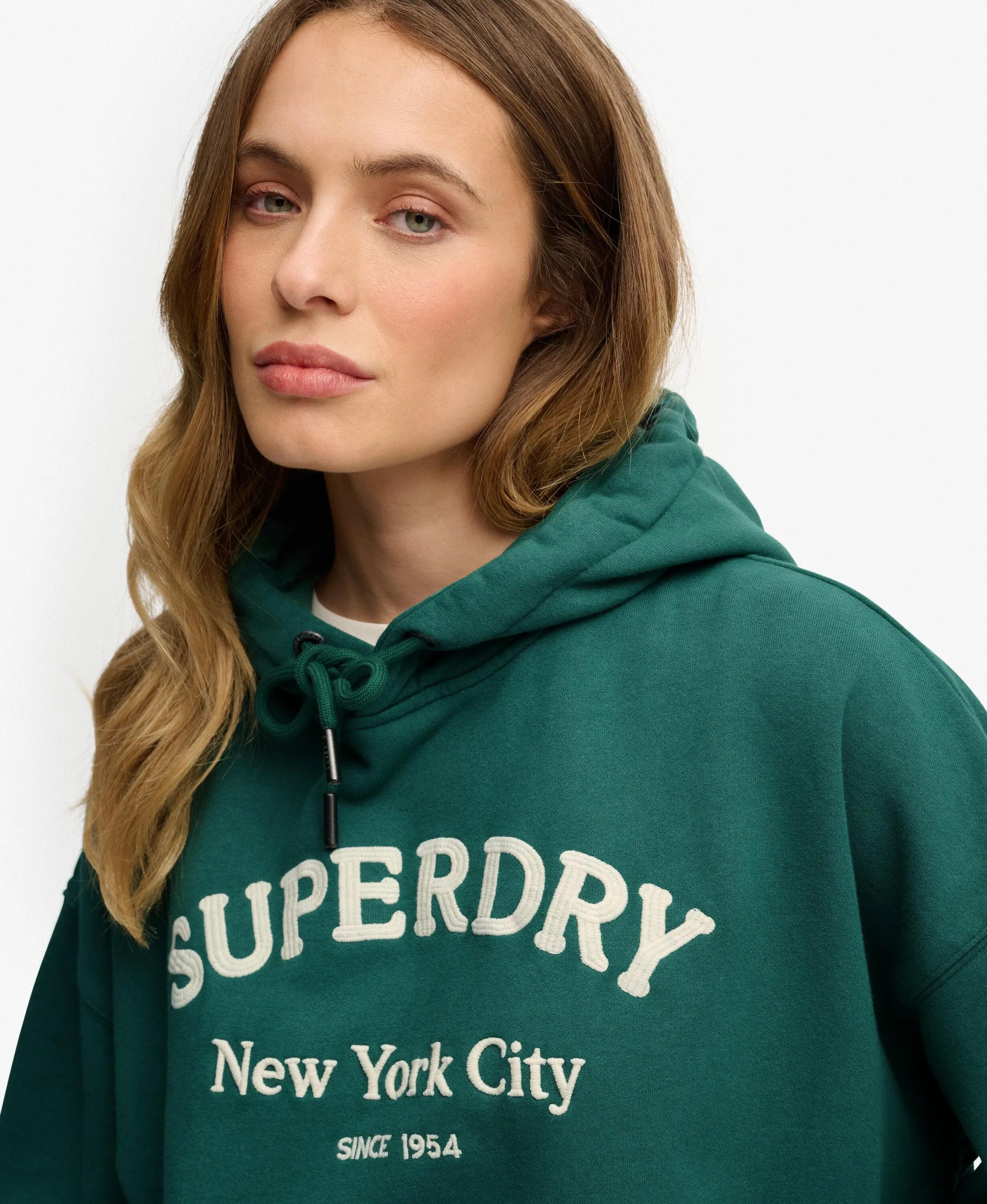 superdry Hoodie Luxe Casual bordado corte oversize 4/6