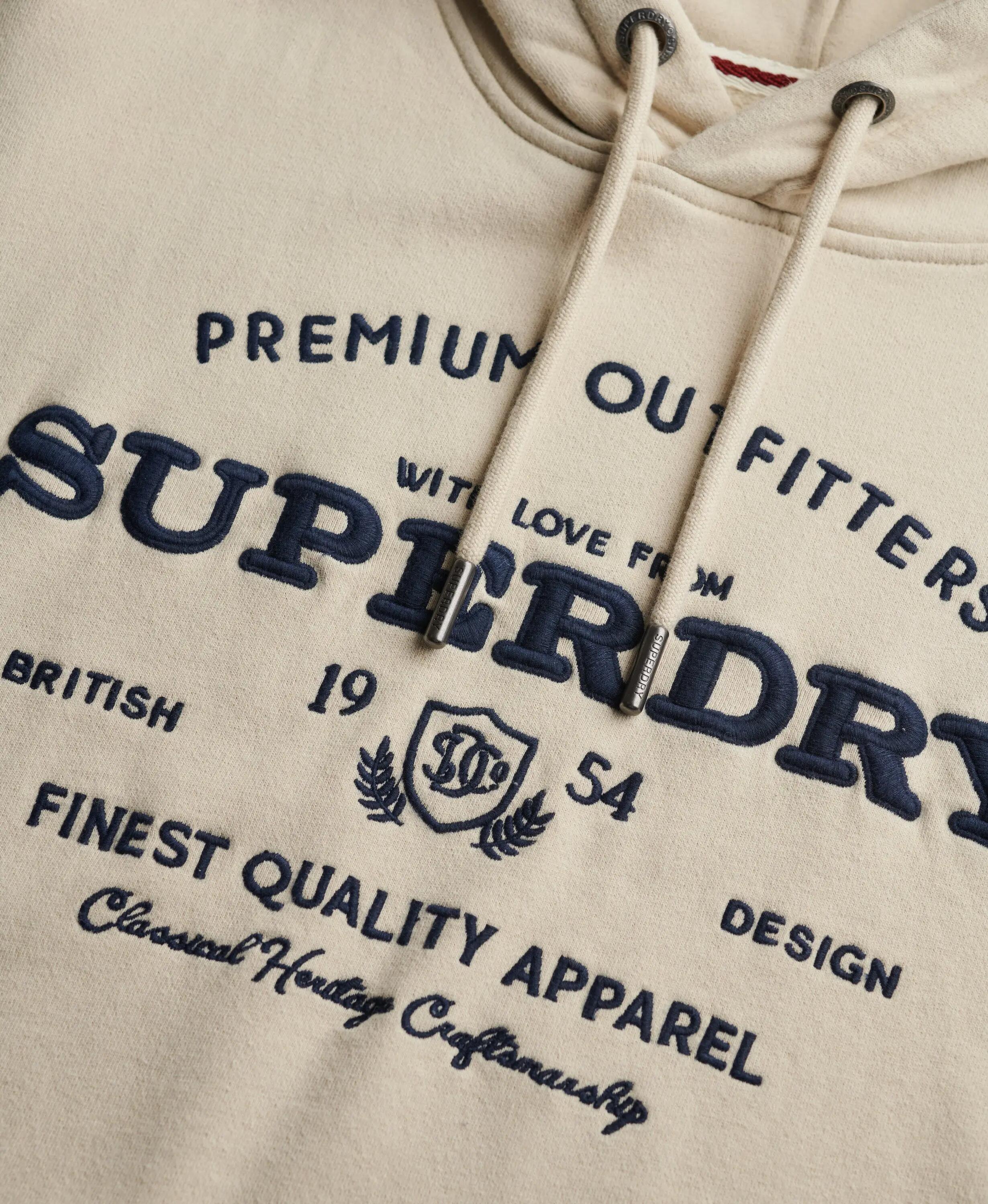 superdry Luxe Casual Hoodie bordada corte relaxed 6/7