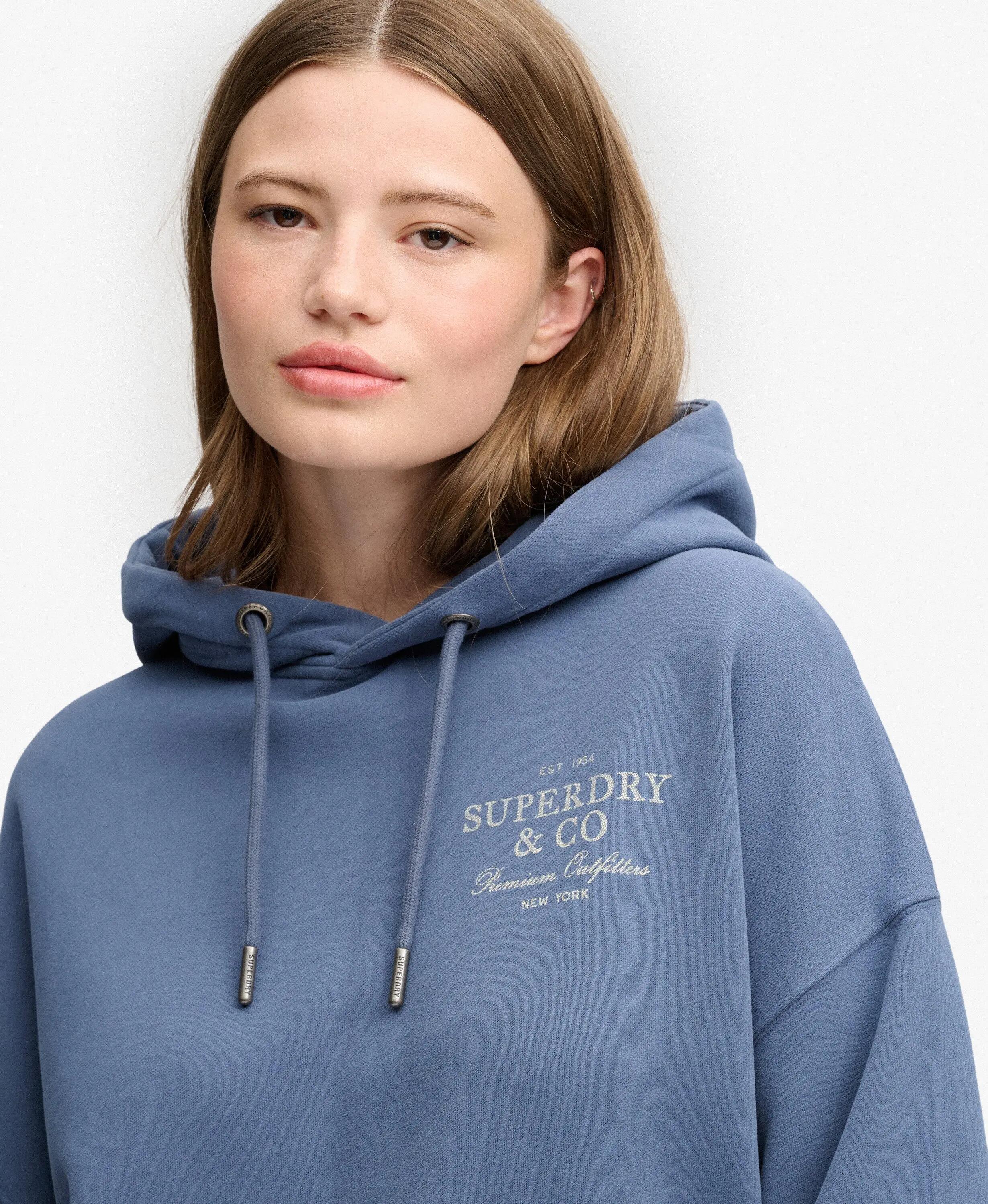 superdry Luxe Casual Relaxed Hoodie – felpa con cappuccio oversize – Vintage 4/7