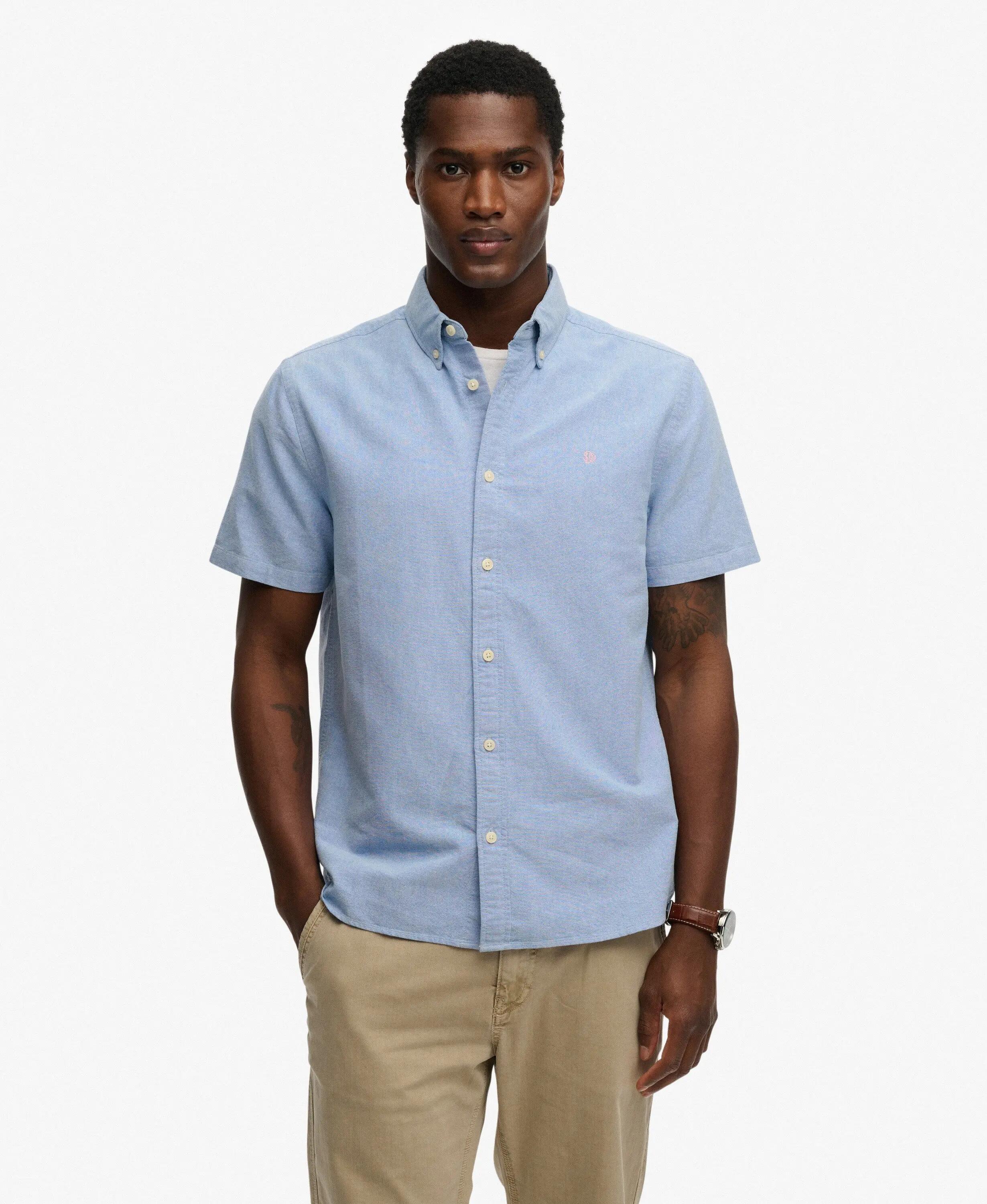 superdry Koszula Preppy Oxford krótki rękaw z bawełny organicznej 2/6