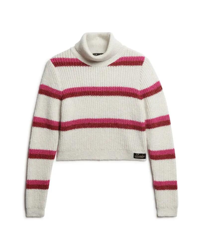 superdry Maglione Corto Collo Alto a Righe 6/6