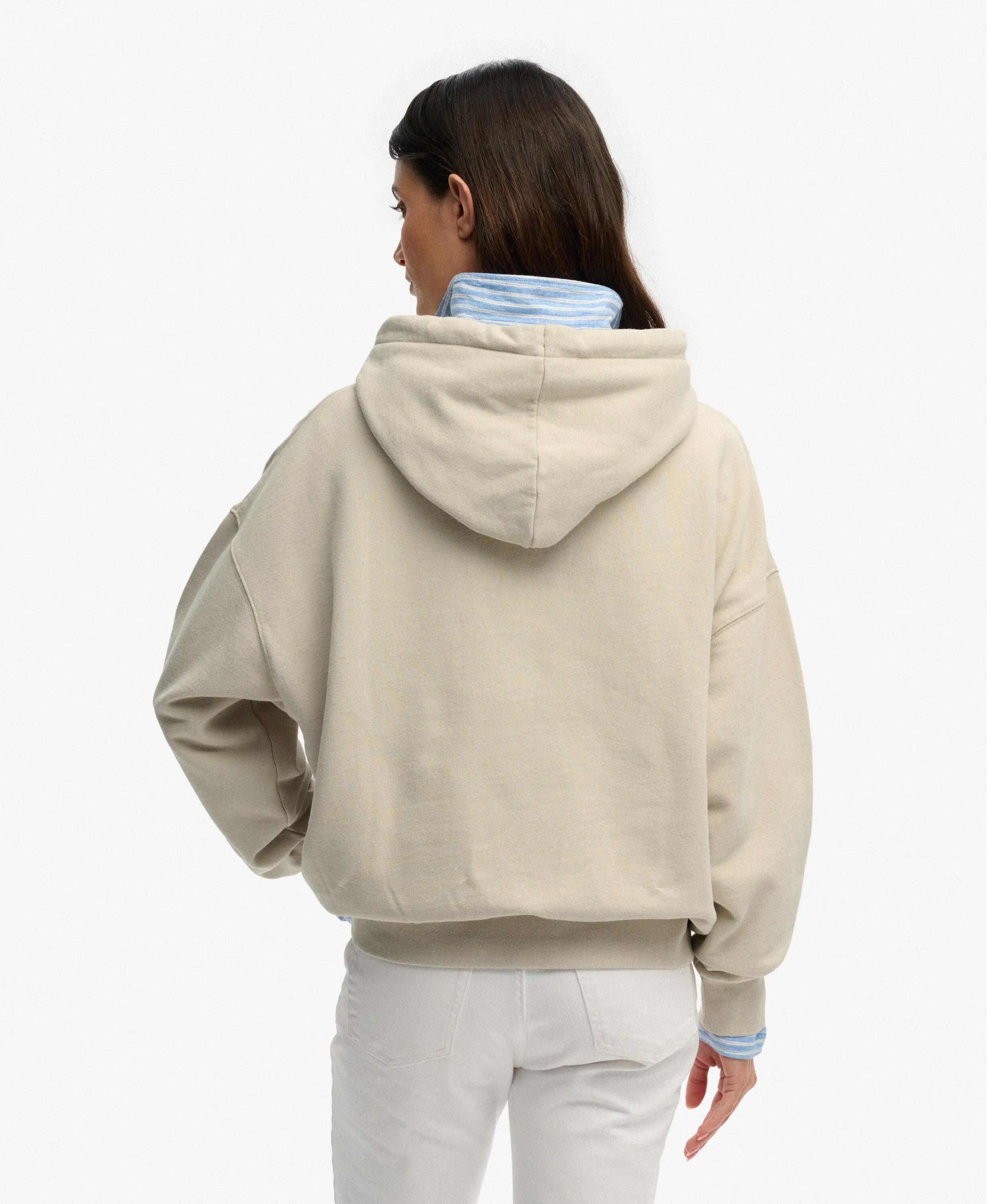 superdry Luxe Casual Hoodie bordada corte relaxed 5/7