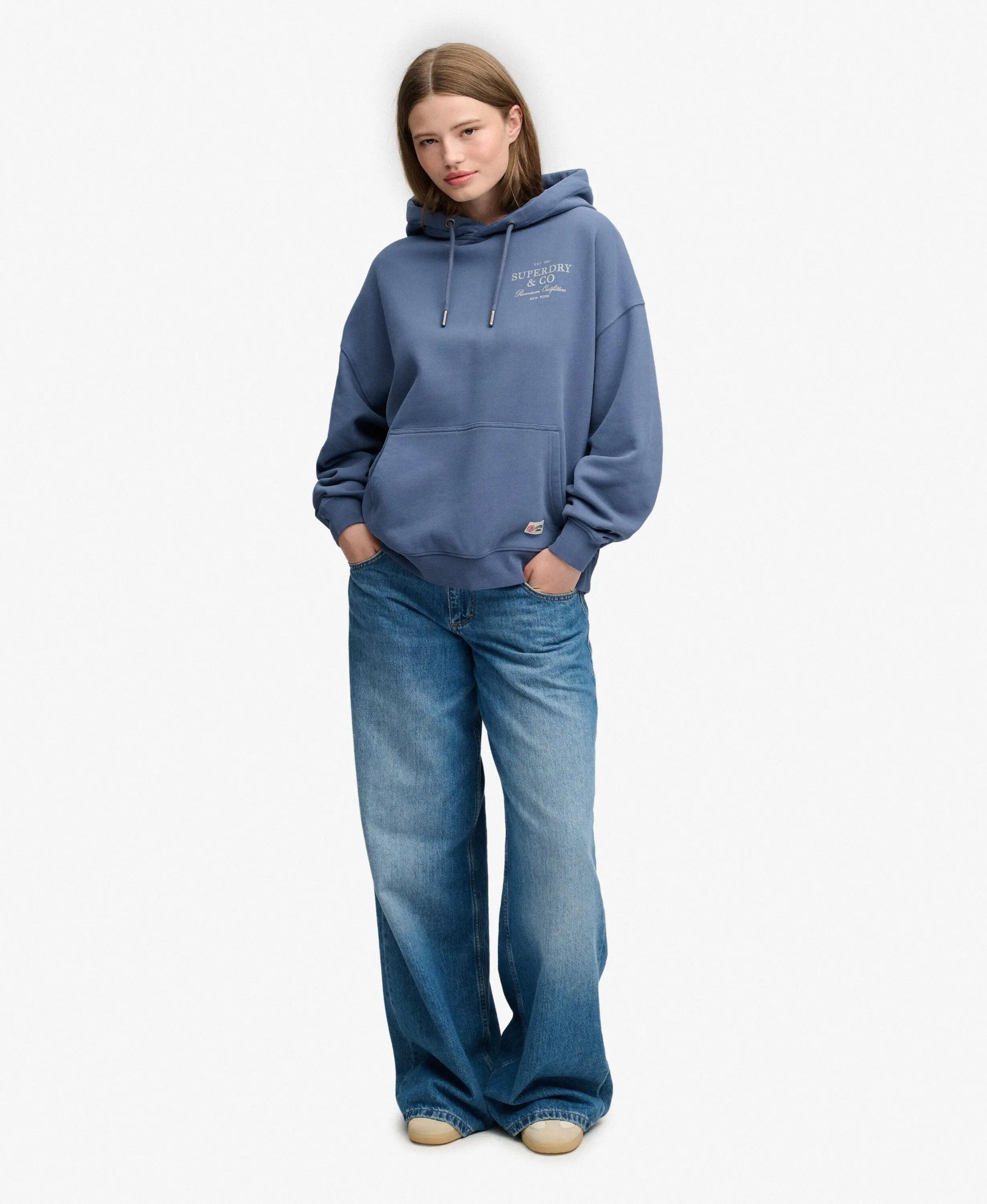 superdry Luxe Casual Relaxed Hoodie – felpa con cappuccio oversize – Vintage 3/7