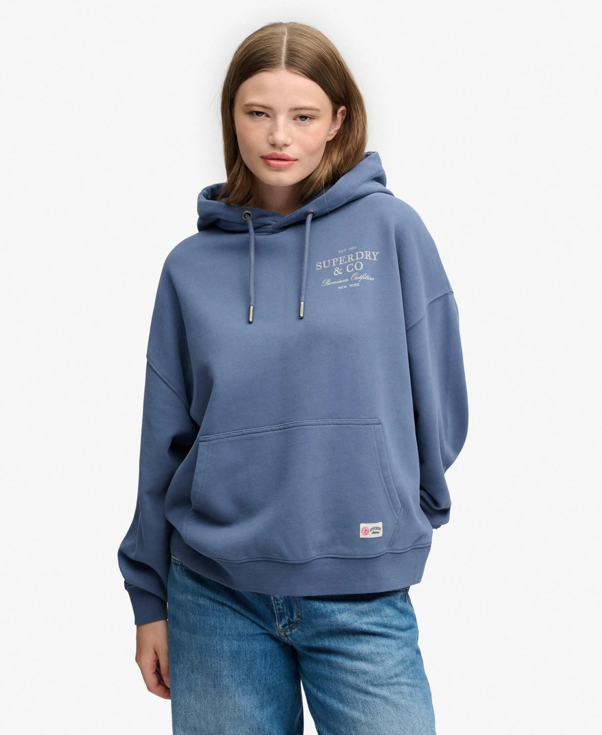 superdry Luxe Casual Relaxed Hoodie – felpa con cappuccio oversize – Vintage 2/7