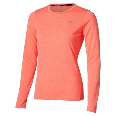 Dames-t-shirt met lange mouwen mizuno core impulse