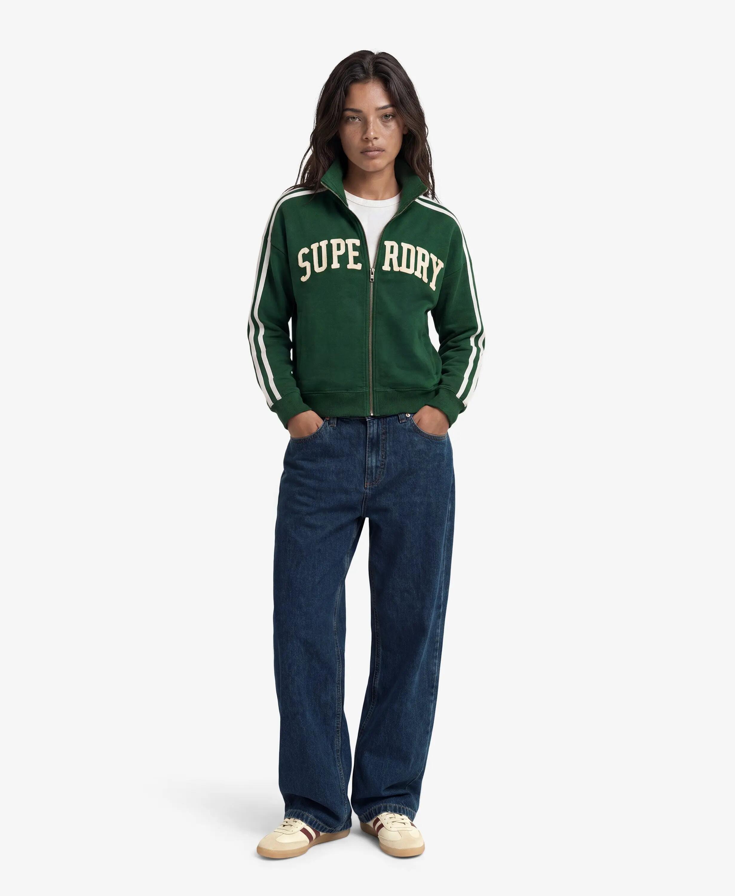 superdry Top de treino com fecho Athletic Essentials oversized em 100% algodão 3/7