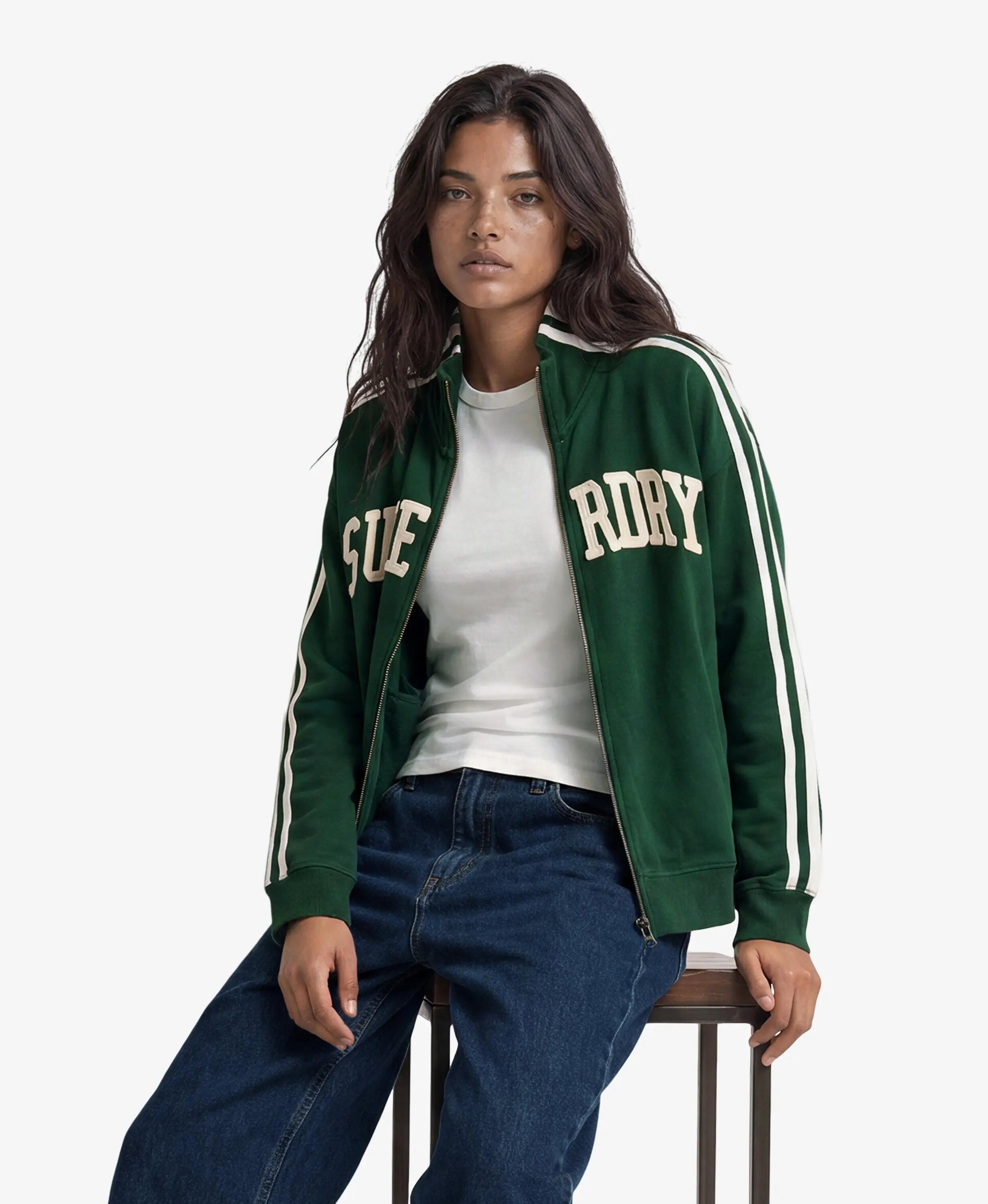 superdry Top de treino com fecho Athletic Essentials oversized em 100% algodão 2/7
