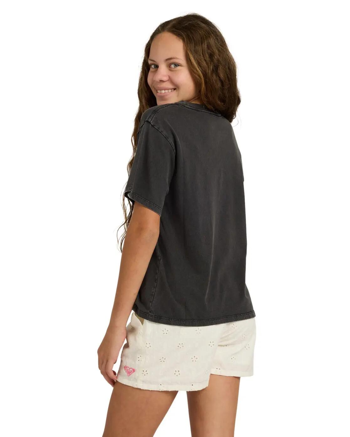 Übergroßes T-Shirt EVEOVERSIZE WASHED Schwarz Meisjes 4-16 2/4