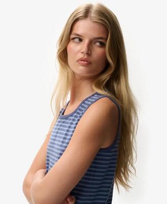 Superdry singlet athletic essentials jersey streep – slim fit – eclipse navy