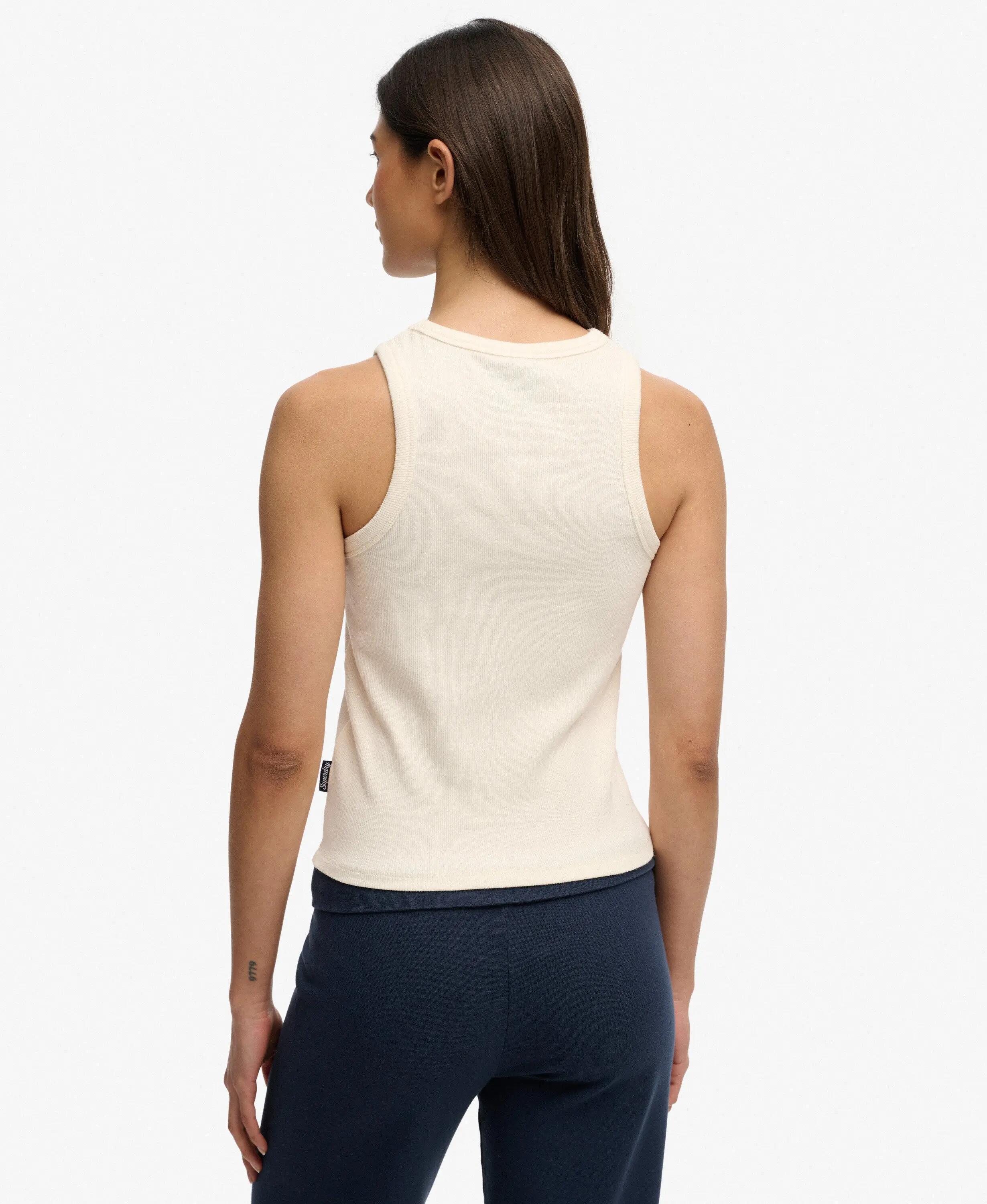 superdry Essential Logo Racer Vest – Slim Fit, 100% Algodão Biológico 5/5