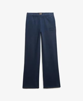 Superdry wide leg jogger met tonale borduring – richest navy