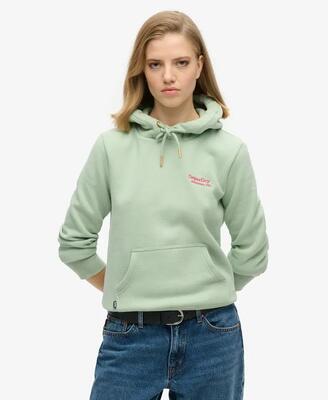 Superdry essential logo hoodie – relaxed fit capuchontrui sea green