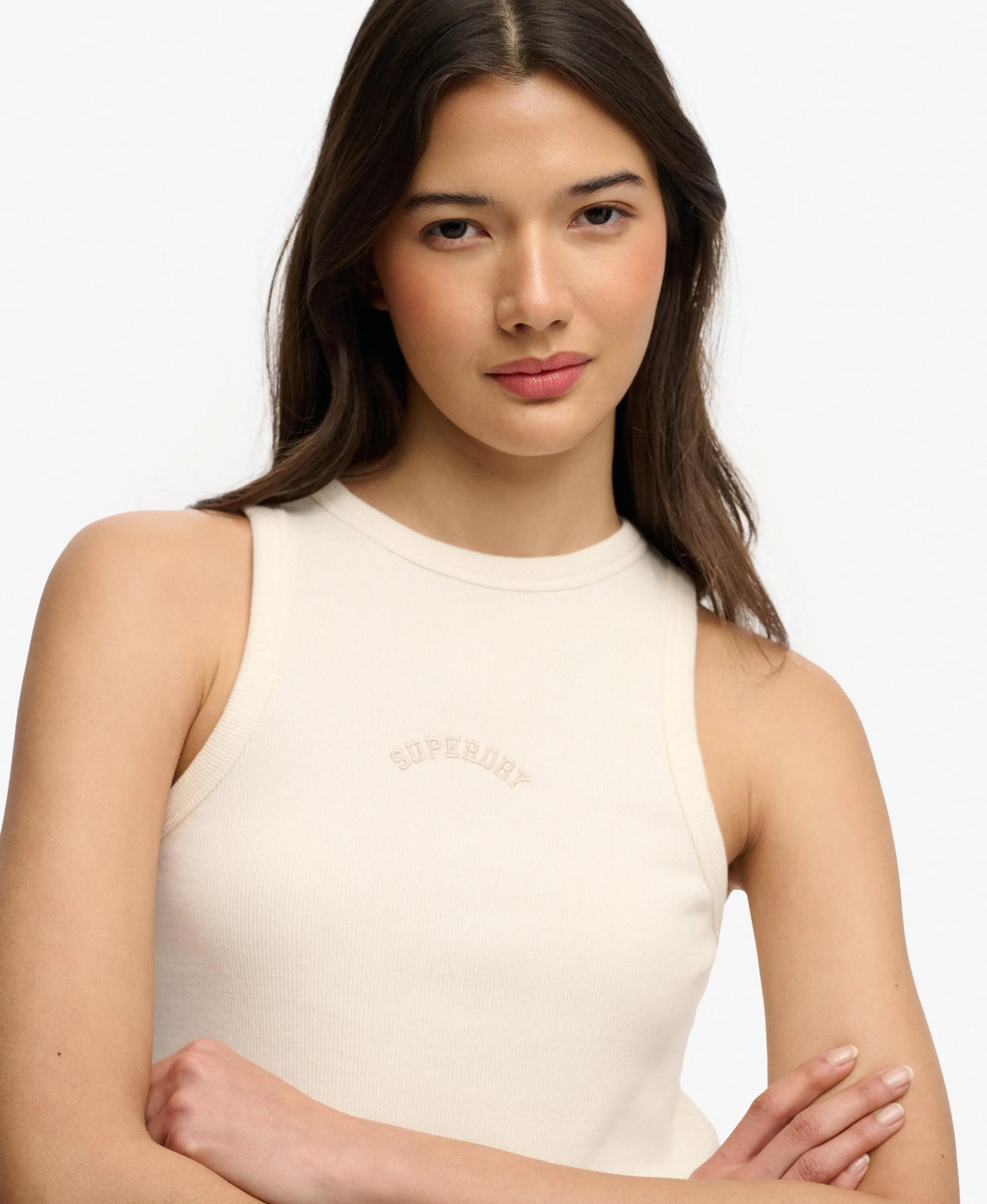 superdry Essential Logo Racer Vest – Slim Fit, 100% Algodão Biológico 4/5