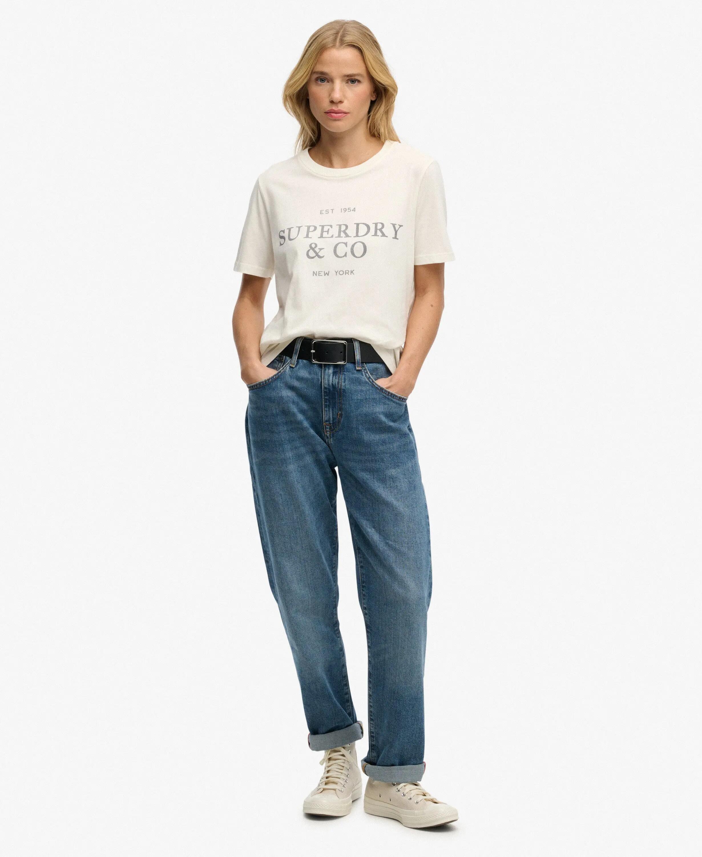 superdry Luxe Casual Relaxed T‑Shirt – 100% algodão, corte relaxed 3/6