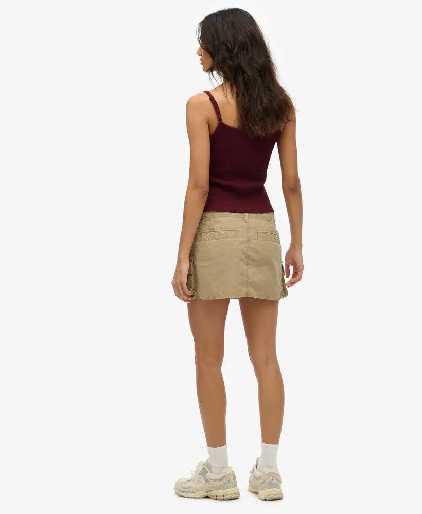 superdry Utility Parachute Rok 100% katoen – Stone Wash Taupe Brown 4/7