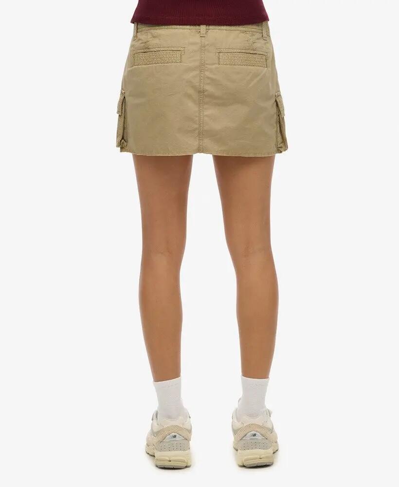 superdry Utility Parachute Rok 100% katoen – Stone Wash Taupe Brown 3/7