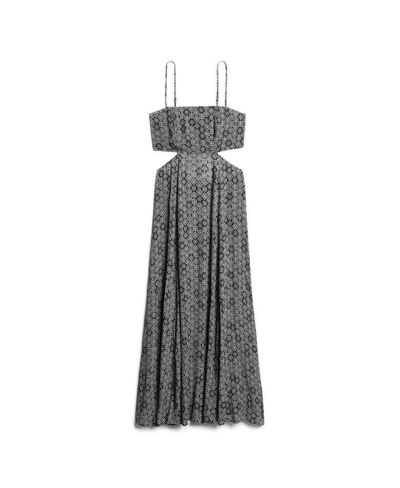 superdry Vestido maxi com costas franzidas em viscose 6/7