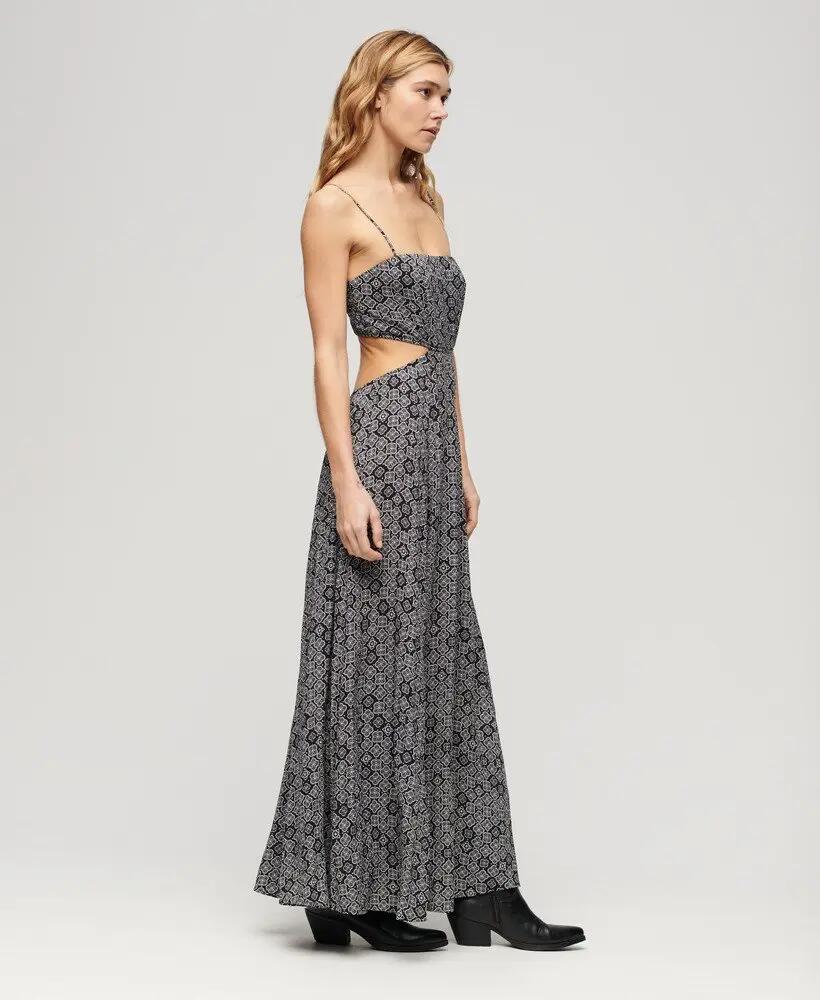 superdry Vestido maxi com costas franzidas em viscose 3/7
