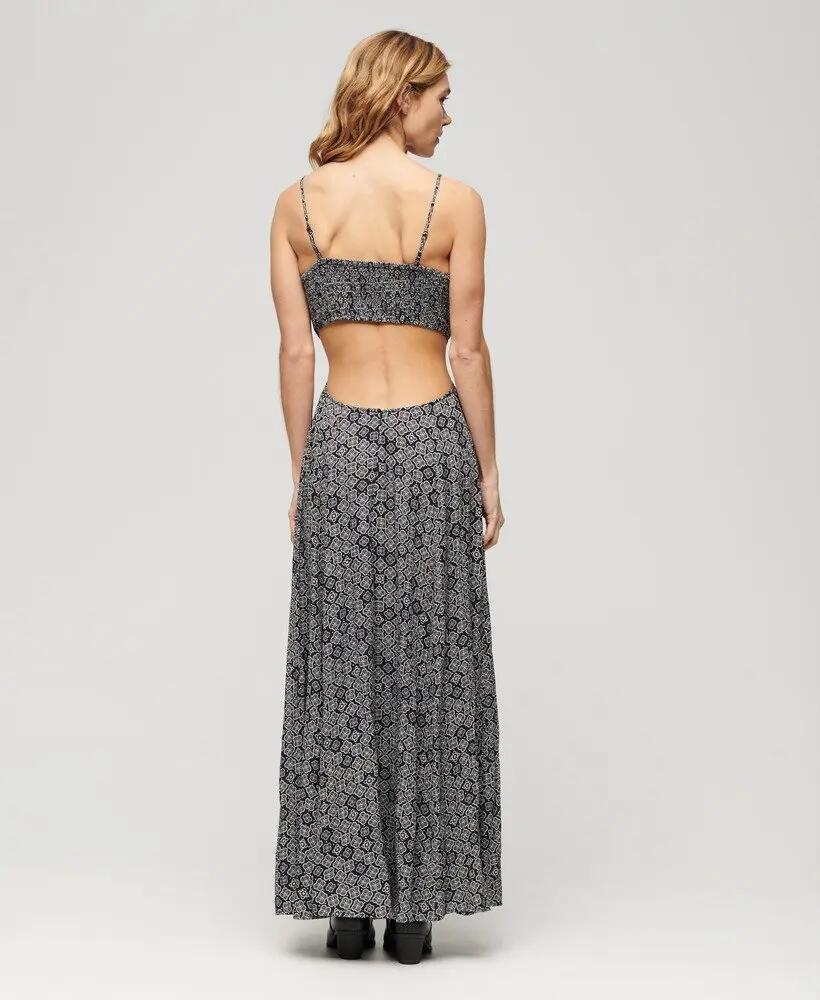 superdry Vestido maxi com costas franzidas em viscose 2/7
