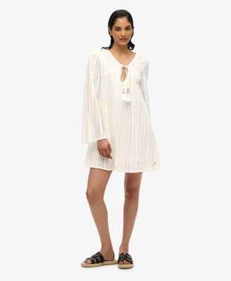 Superdry ibiza mini dress van kant off white