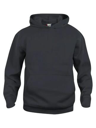 clique Basic Hoody Junior - sweat à capuche noir, tissu anti-boulochage – black