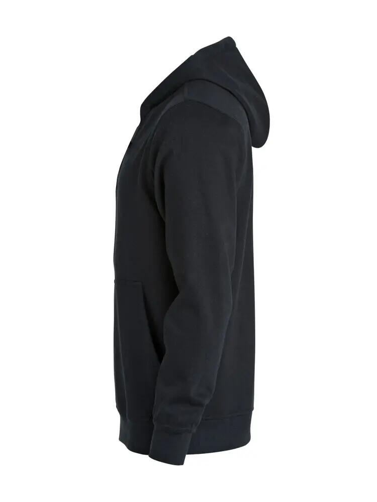 clique Basic Hoody Junior - felpa con cappuccio nero, tessuto anti-pilling 3/4