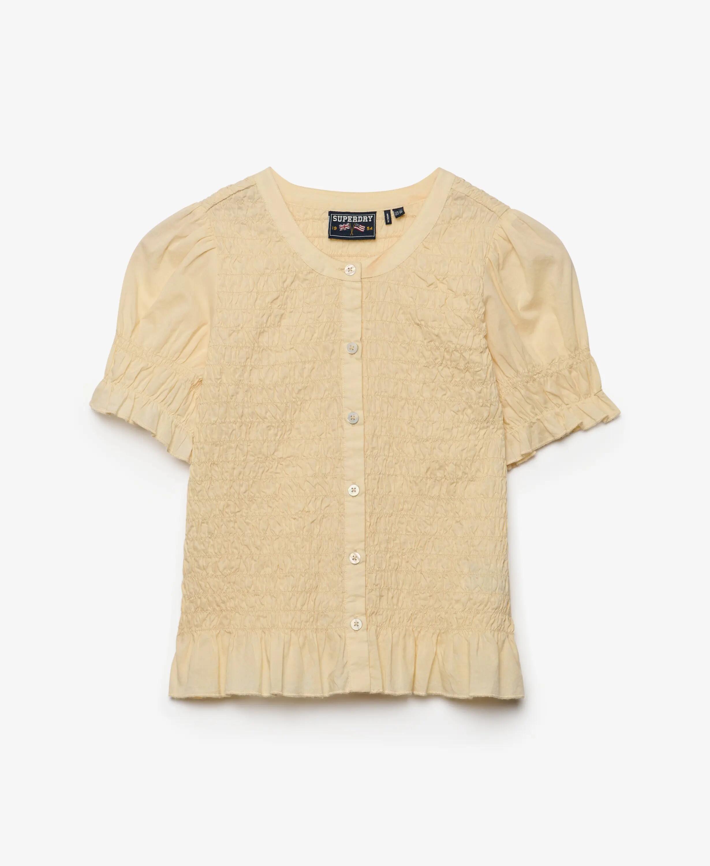 superdry Top smock a maniche corte in cotone 100% – Slim fit – Yellow Haze 6/6
