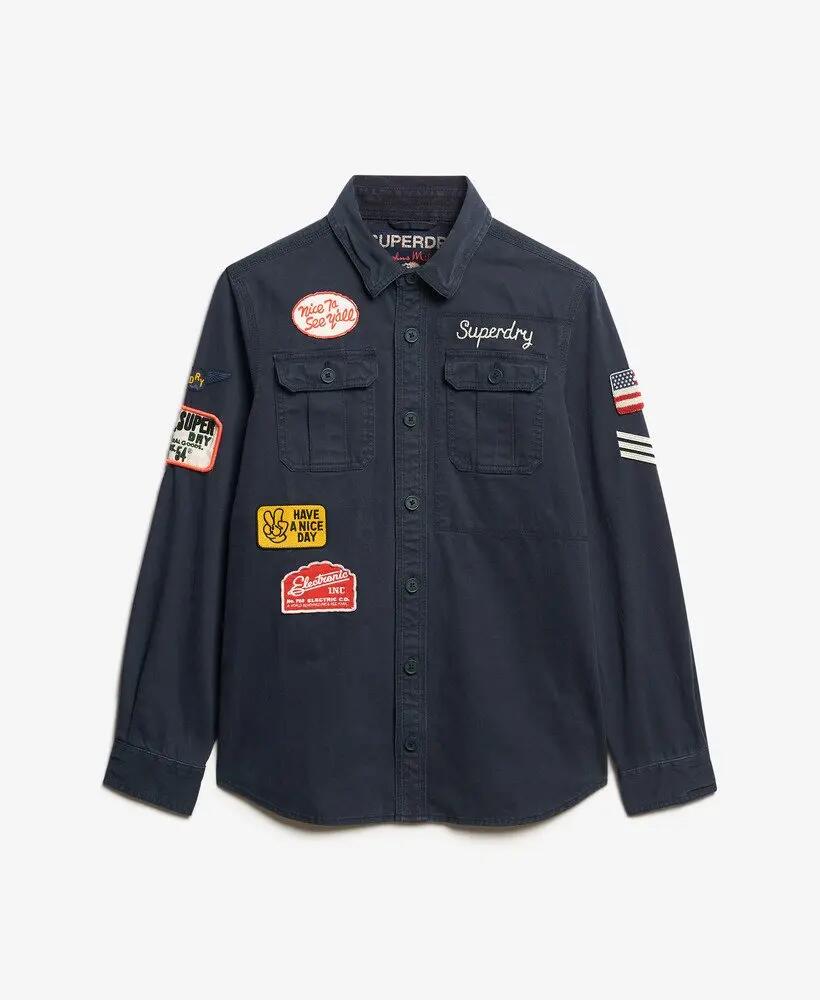 superdry Ls Scout Shirt — damesoverhemd 100% katoen, Eclipse Navy 6/7