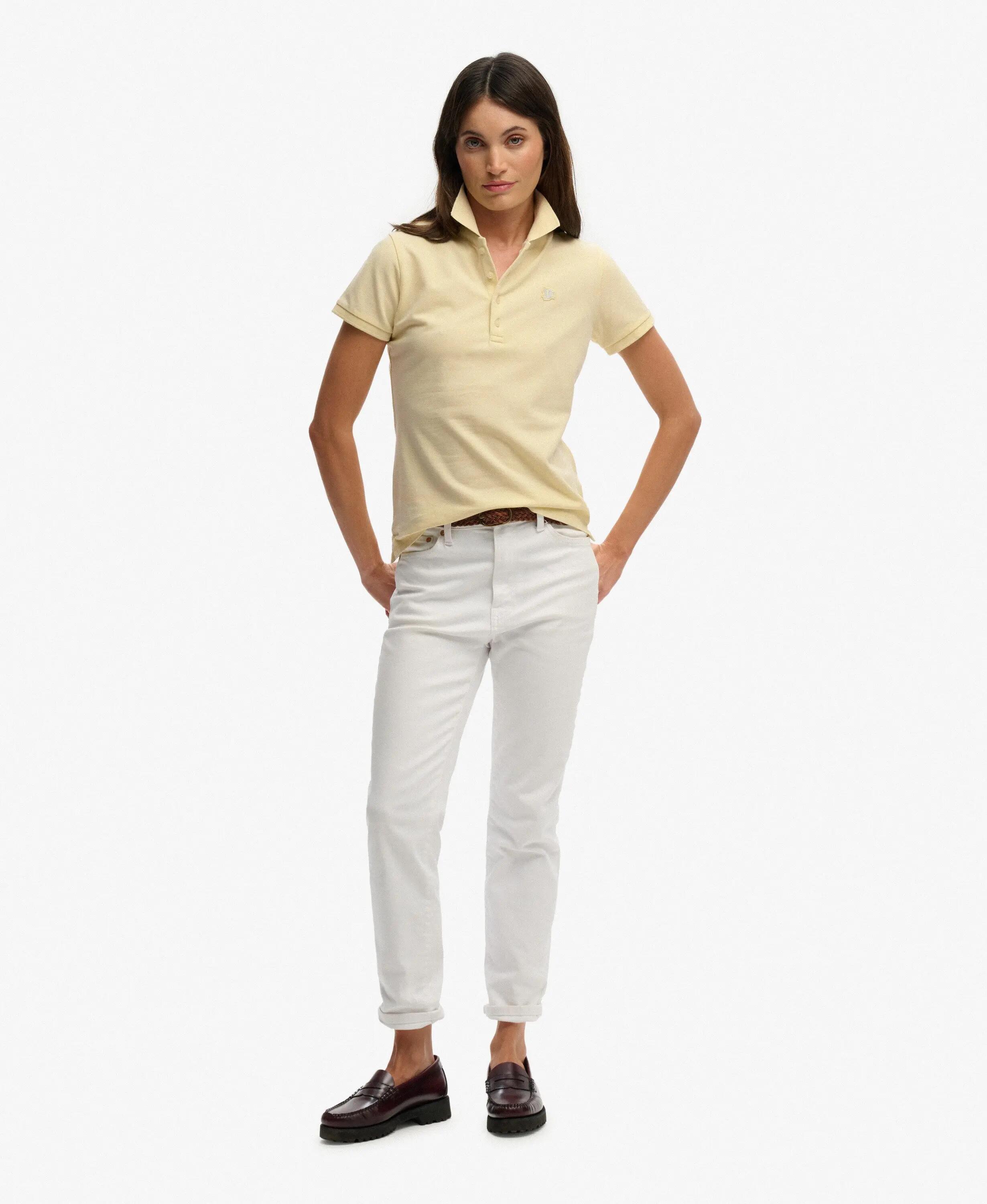 superdry Heritage Slim Fit polo van rekbare katoen 3/7