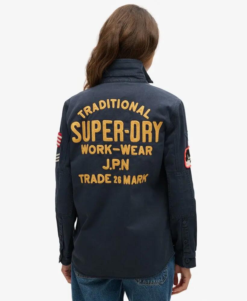 superdry Ls Scout Shirt — damesoverhemd 100% katoen, Eclipse Navy 4/7