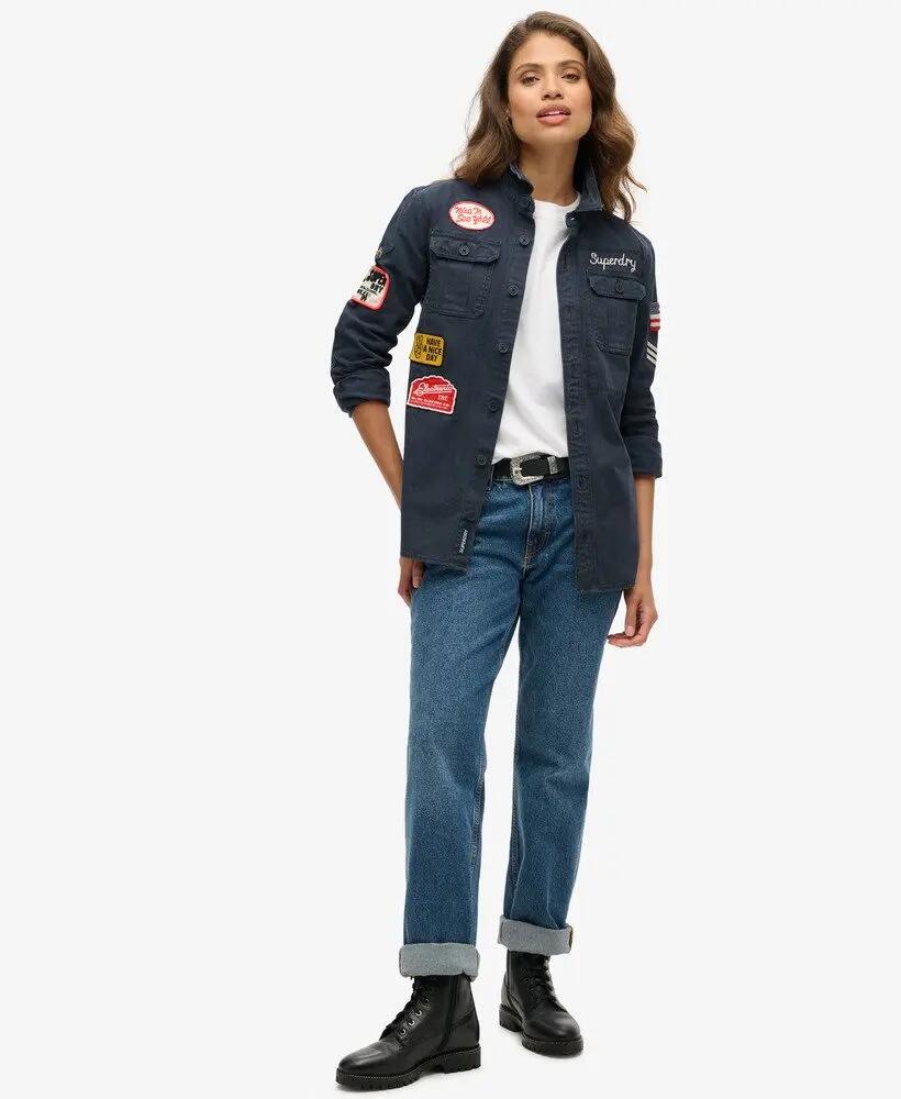 superdry Ls Scout Shirt — damesoverhemd 100% katoen, Eclipse Navy 2/7